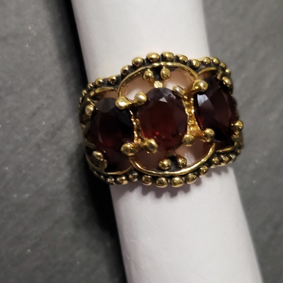 Princess House Jewelry 3 Stone Antique Gold Filigree Ring Poshmark